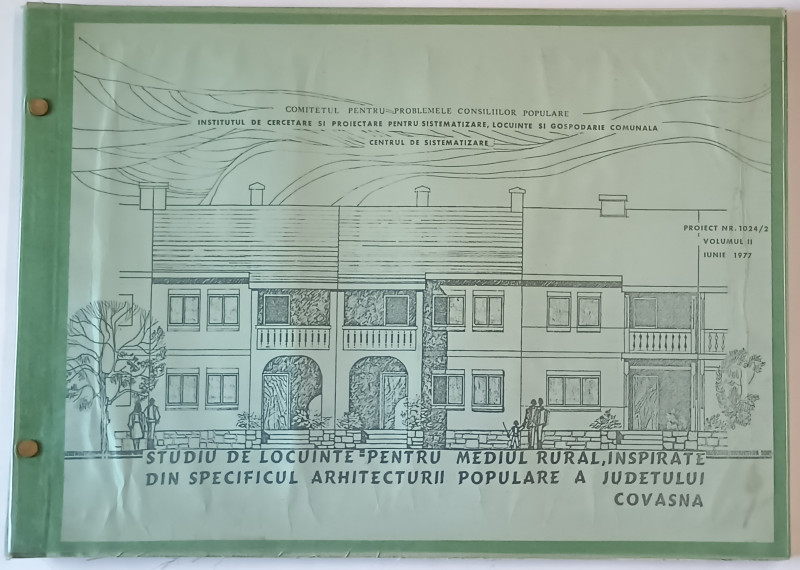 STUDIU DE LOCUINTE PENTRU MEDIUL RURAL , INSPIRATE DIN SPECIFICUL ARHITECTURII POPULARE A JUDETULUI COVASNA , VOLUMUL II , IUNIE 1997 , VEZI DESCRIEREA !