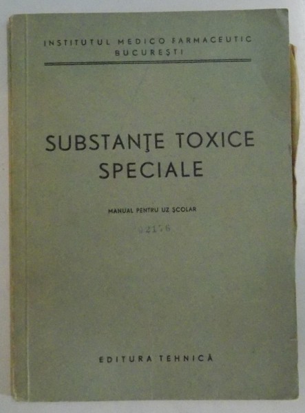 SUBSTANTE TOXICE SPECIALE , 1953