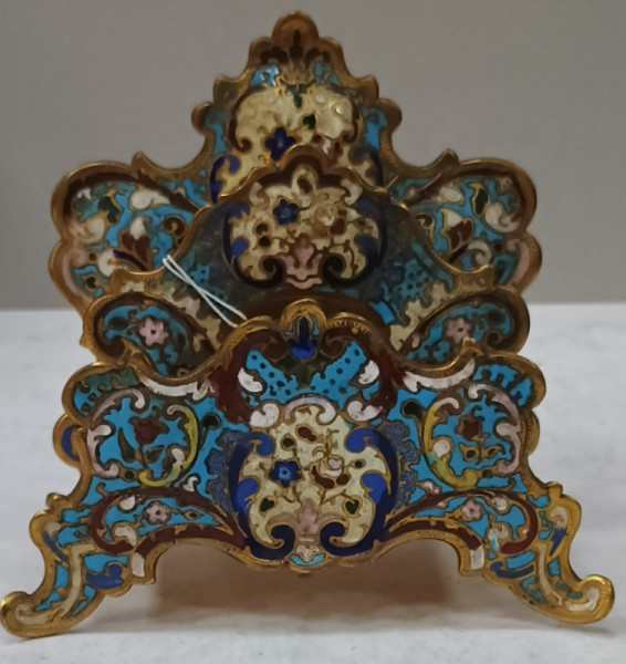 Suport din bronz si email policrom pentru scrisori, Franta, cca. 1920