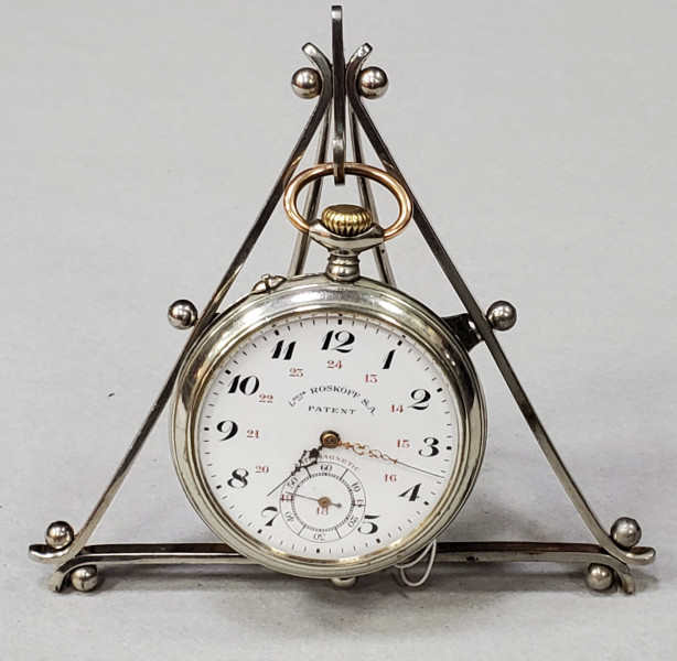 Suport din metal pentru ceas de buzunar