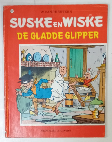 SUSKE en WISKE , DE GLADDE GLIPPER   - WILLY VANDERSTEEN , BENZI DESENATE CU TEXT IN LIMBA NEERLANDEZA , 1976