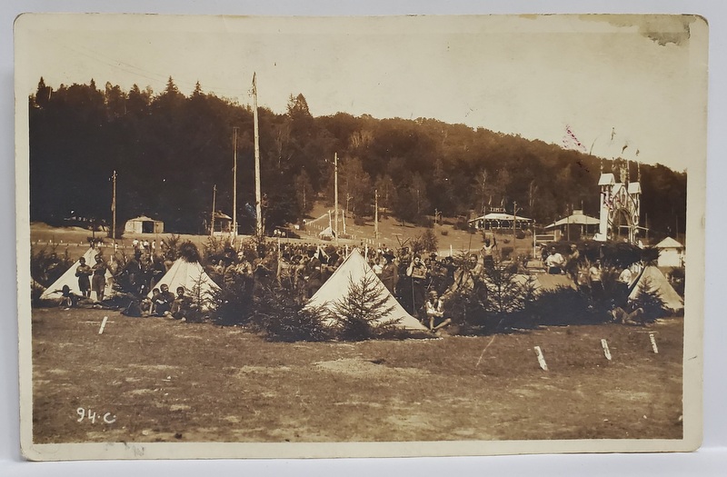 TABARA DE CERCETASI LA PIATRA - NEAMT , FOTOGRAFIE TIP CARTE POSTALA , 1930