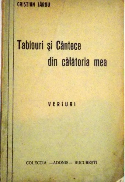 TABLOURI SI CANTECE DIN CALATORIA MEA , DEDICATIE*