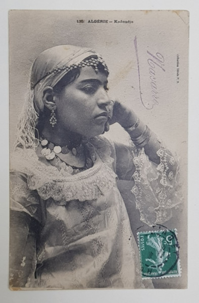 TANARA  ALGERIANA , STUDIO FOTO NAVARRO , TIARET , FOTOGRAFIE TIP CARTE POSTALA , INCEPUTUL SECOLULUI XX