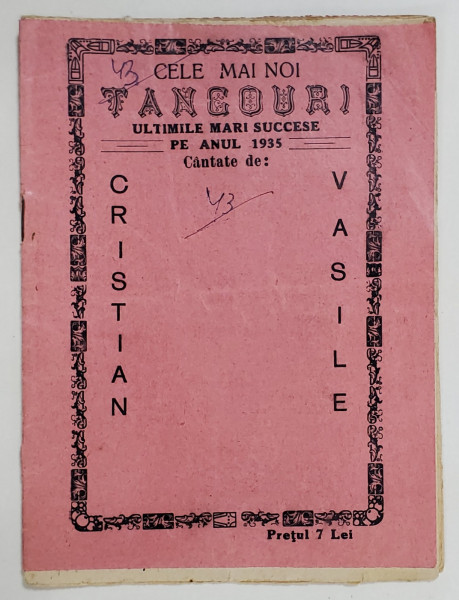 TANGOURI SI ROMANTE , ULTIMELE SLAGARE ..de GEORGE ASKIN , EDITIE INTERBELICA