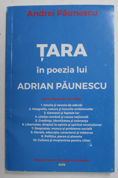 TARA IN POEZIA LUI ADRIAN PAUNESCU de ANDREI PAUNESCU , 2019