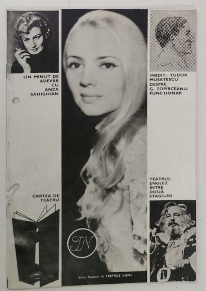 TEATRUL NATIONAL , BUCURESTI , CAIET - PROGRAM NR. 30 , STAGIUNEA 1976 -1976 , PREZINTA  URME DE PERFORARE