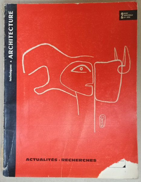 TECHNIQUES et ARCHITECTURE , REVUE BITRIMESTRIELLE , No. 2 , AVRIL , 1968 , COPERTA  CU COLT LIPSA , , COTOR CU DEFECTE