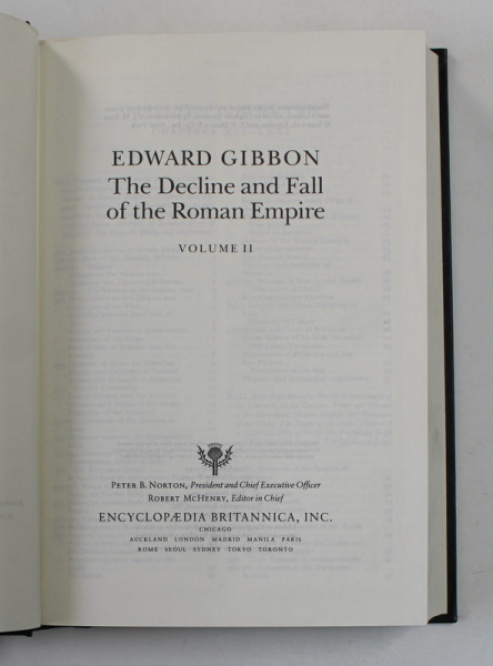 THE DECLINE AND FALL OF THE ROMAN EMPIRE by EDWARD GIBBON , VOLUMUL II , 1994