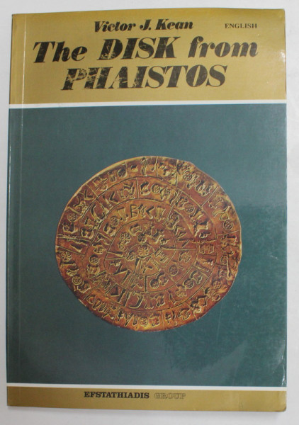 THE DISK FROM PHAISTOS by VICTOR J. KEAN , 1998 , PREZINTA PETE SI HALOURI DE APA