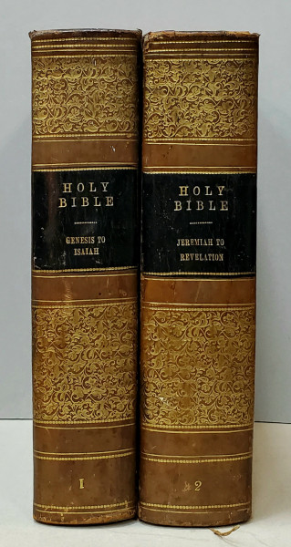 THE FAMILY DEVOTIONAL BIBLE by REV. MATTHEW HENRY - LONDRA,cca 1850