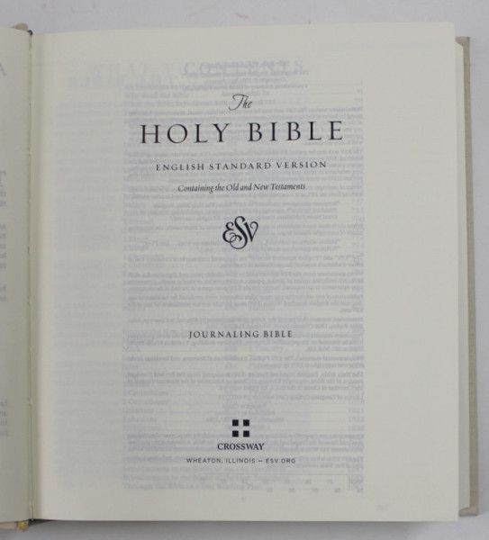 THE HOLY BIBLE - ENGLISH STANDARD VERSION - JOURNALING BIBLE , 2016, TIPARITA PE HARTIE DE BIBLIE