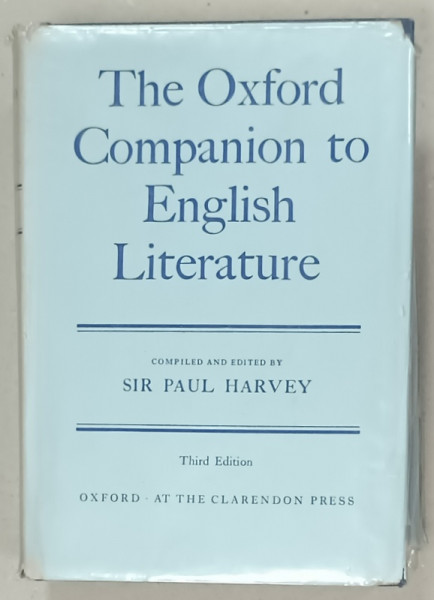 THE OXFORD COMPANION TO ENGLISH LITERATURE by SIR PAUL HARVEY , 1965