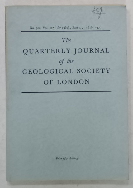 THE QUARTERLY JOURNAL OF THE GEOLOGICAL SOCIETY OF LONDON , VOL. 125 , PART 4 , 1970