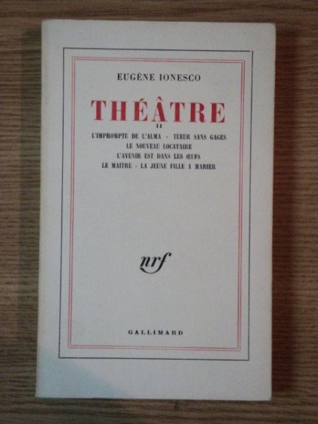 THEATRE II de EUGENE IONESCO