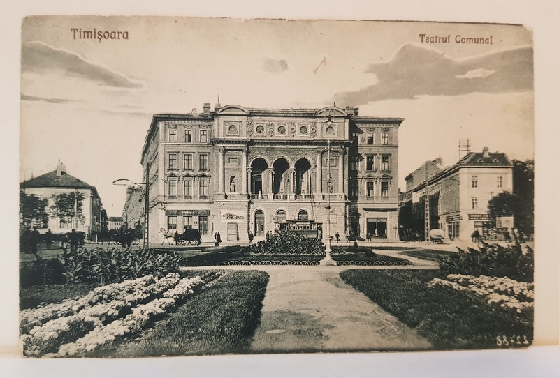 TIMISOARA , TEATRUL COMUNAL , CARTE POSTALA , 1926