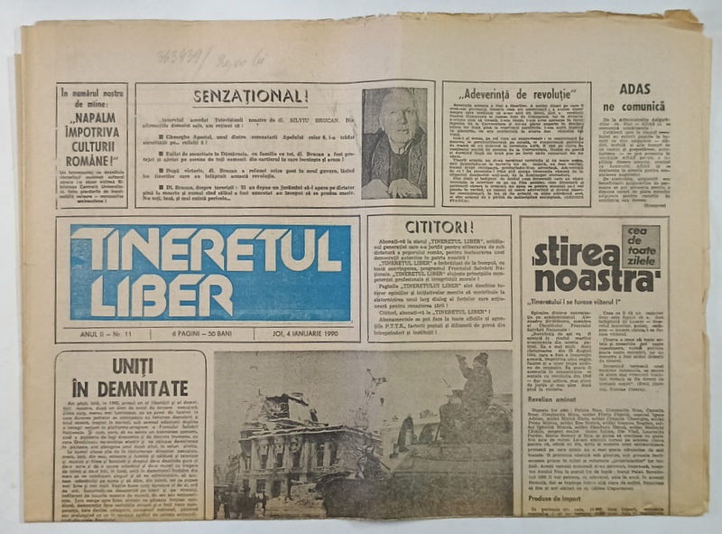 TINERETUL LIBER , ZIAR ,4 IANUARIE , 1990