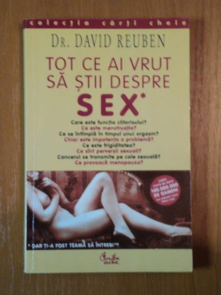 TOT CE AI VRUT SA STII DESPRE SEX de DR DAVID REUBEN