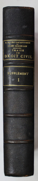 TRAITE THEORIQUE ET PRATIQUE DE DROIT CIVIL par G. BAUDRY - LACANTINERIE , TOME PREMIER , 1924