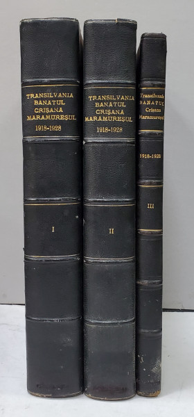 Transilvania, Banatul, Crisana, Maramuresul, 1918-1928, 3 Vol - Bucuresti, 1929