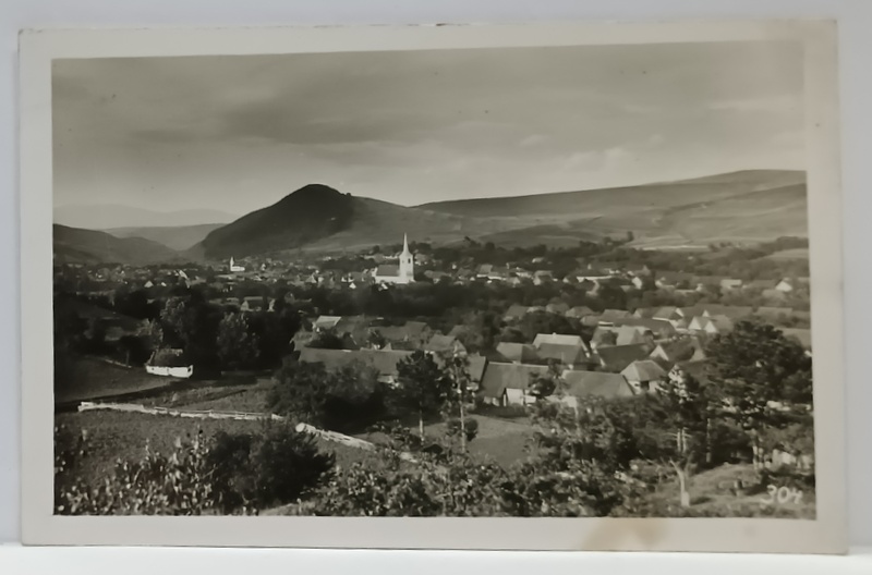 TRANSILVANIA , SAT IN ZONA DELUROASA , VEDERE GENERALA , CARTE POSTALA , INTERBELICA