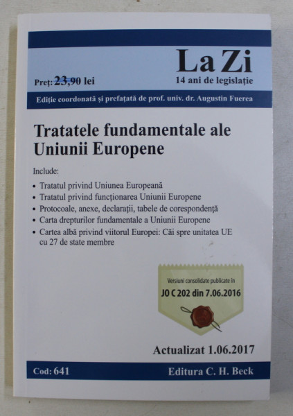 TRATATELE FUNDAMENTALE ALE UNIUNII EUROPENE , 2017