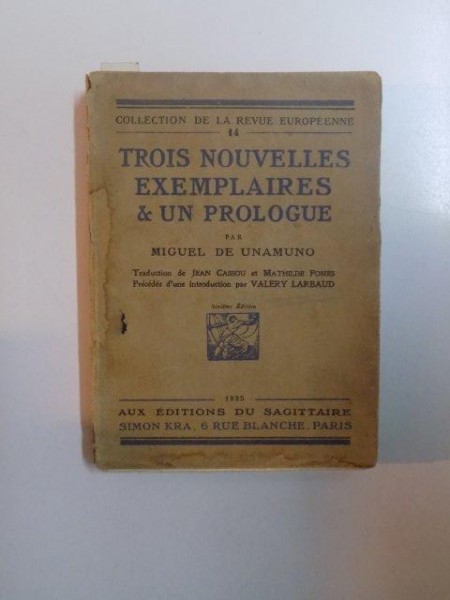 TROIS NOUVELLES EXEMPLAIRES & UN PROLOGUE par MIGUEL DE UNAMUNO