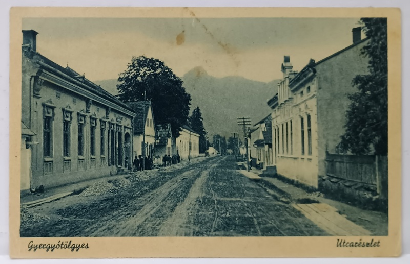 TULGHES , STRADA PRINCIPALA , CARTE POSTALA ILUSTRATA , PERIOADA INTERBELICA