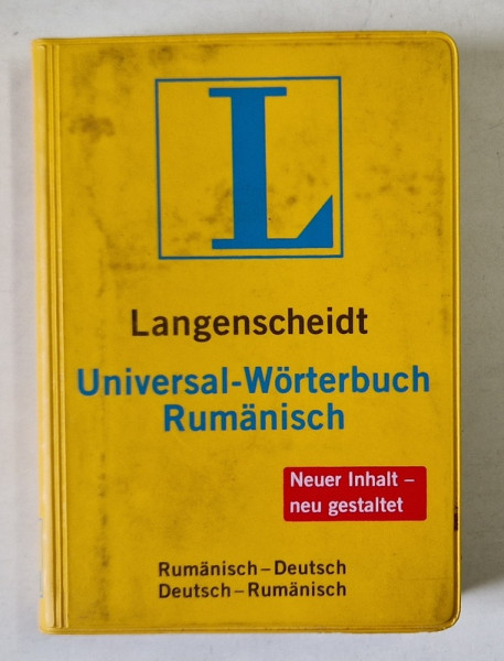 UNIVERSAL WORTERBUCH RUMANISCH , LANGENSCHEIDT , DICTIONAR DE BUZUNAR ROMAN - GERMAN / GERMAN - ROMAN , 2010