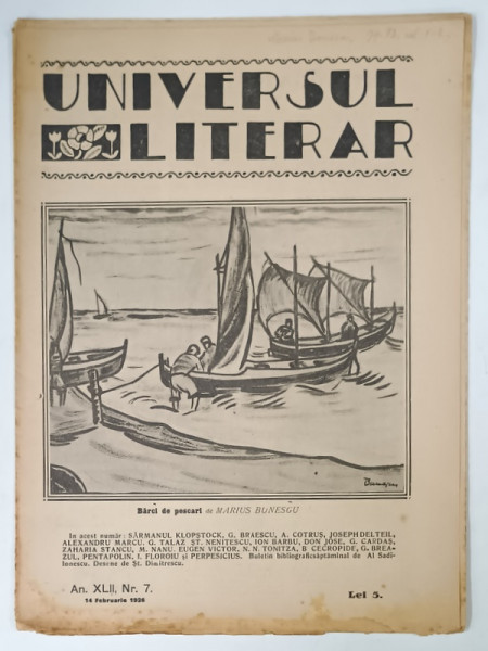UNIVERSUL LITERAR , No. 7  , 1926