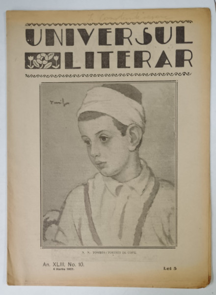 UNIVERSUL LITERAR , No.10 , 1927
