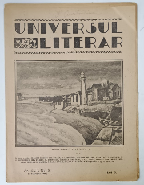 UNIVERSUL LITERAR , No.9 , 1927