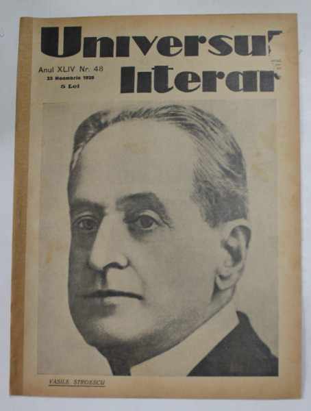 UNIVERSUL LITERAR , REVISTA , ANUL XLIV , NR. 48, 25 NOIEMBRIE , 1928