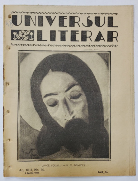 UNIVERSUL LITERAR, REVISTA , NR. 14 , 1926