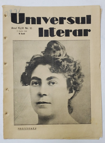 UNIVERSUL LITERAR, REVISTA , NR. 16 , 1928