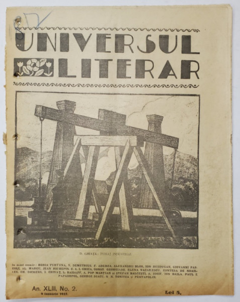 UNIVERSUL LITERAR, REVISTA , NR. 2 , 1927