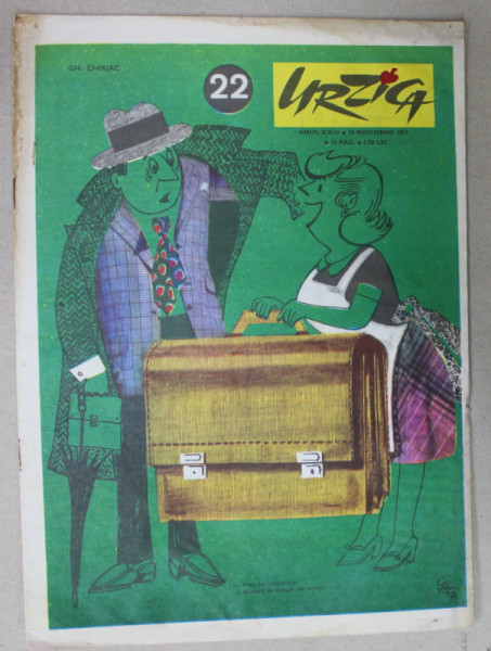 URZICA , REVISTA DE SATIRA SI UMOR , ANUL XXIII   , NR. 22 , 1971