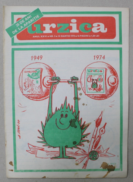 URZICA , REVISTA DE SATIRA SI UMOR , ANUL XXVI , NR.5 , 1974