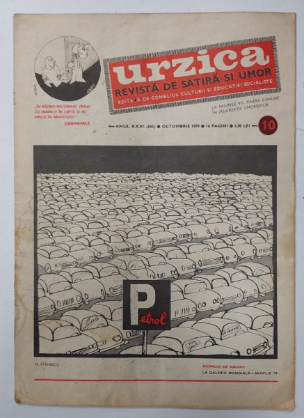 URZICA , REVISTA DE SATIRA SI UMOR , ANUL XXXI , NR.10, 1979