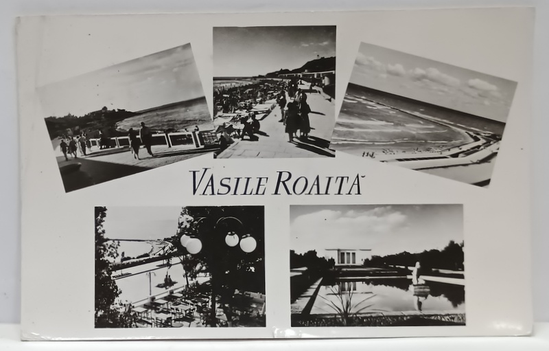 VASILE  ROAITA ( EFORIE SUD )  , MONTAJ CU CINCI IMAGINI DIN STATIUNE , CARTE POSTALA  ILUSTRATA , 1960