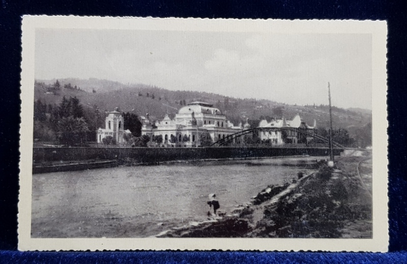 VATRA DORNEI - PODUL SI CAZINOUL BALNEAR , CARTE POSTALA ILUSTRATA , INTERBELICA