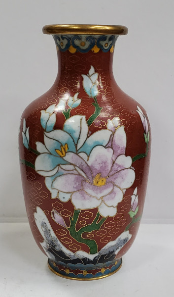Vaza decorativa, Cloisonne, China, Secol XX
