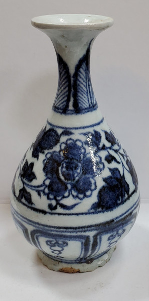 Vaza din portelan, pictata manual, China, Sfarsit de secol XIX