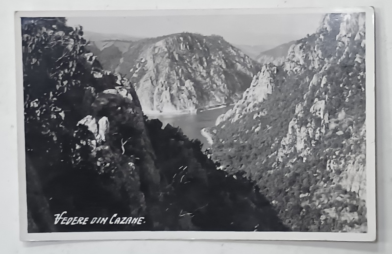 VEDERE DIN CAZANE , FOTOGRAFIE FORMAT CARTE POSTALA , 1937