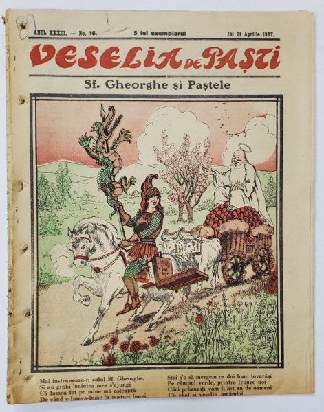 VESELIA DE PASTI , REVISTA UMORISTICA , Nr. 16 , 21 APRILIE 1927