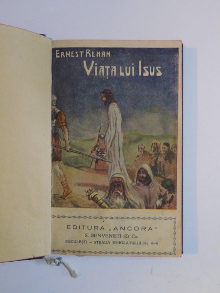 VIATA LUI ISUS de ERNEST REHAN, EDITIA A DOUA ILUSTRATA