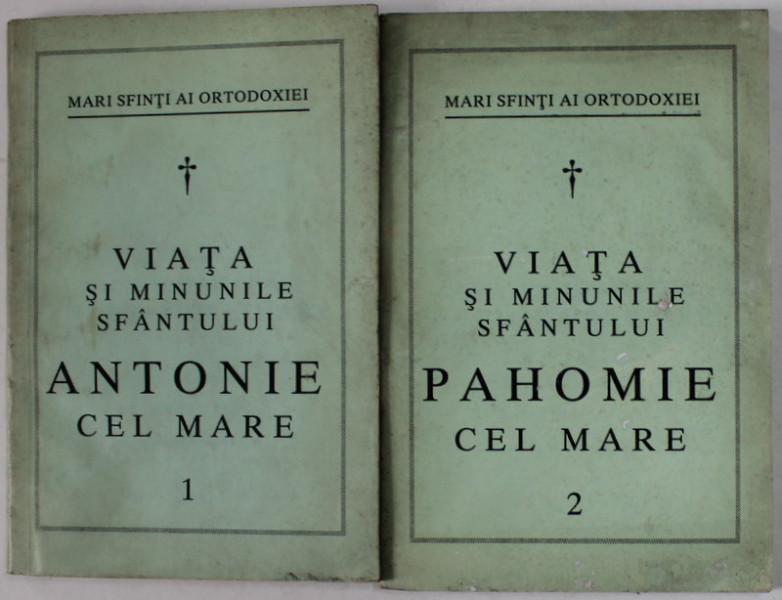 VIATA SI MINUNILE SFANTULUI ANTONIE CEL MARE / VIATA SI MINUNILE SFANTULUI PAHOMIE CEL MARE , 2 VOLUME , 1997