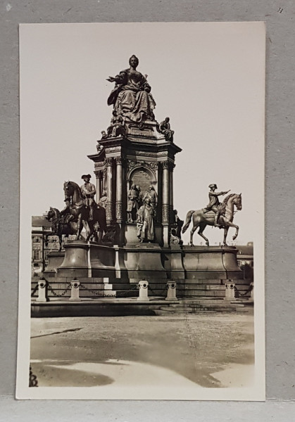 VIENA , MONUMENTUL MARIEI TEREZA , CARTE POSTALA ILUSTRATA , MONOCROMA, NECIRCULATA , DATATA SEPTEMBRIE 1934