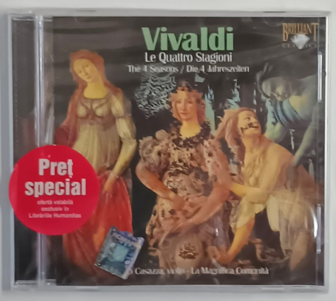VIVALDI , LE QUATTRO STAGIONI , ENRICO CASAZZA , VIOLIN , LA MAGNIFICA COMUNITA , 2006, CD AUDIO SIGILAT