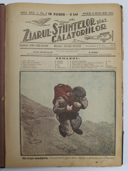 ZIARUL STIINTELOR SI AL CALATORIILOR , ANUL XXX , COLIGAT DE 14 NUMERE  , APARUTE IN PERIOADA 5 IANUARIE - 25 MAI 1926